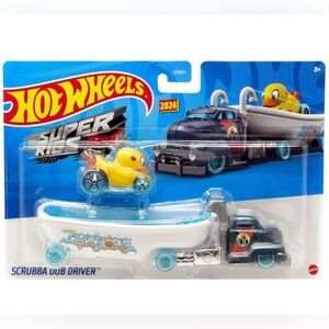 NIP Hot Wheels Super Rigs Scrubba Dub Driver Diecast Car